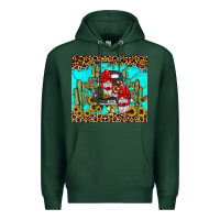 Sports Green truck gnome cactus Premium Hoodie - JahusDesignShop