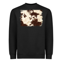 Black brown cowhide background Heavyweight Sweatshirt - NancyCooperArtShop