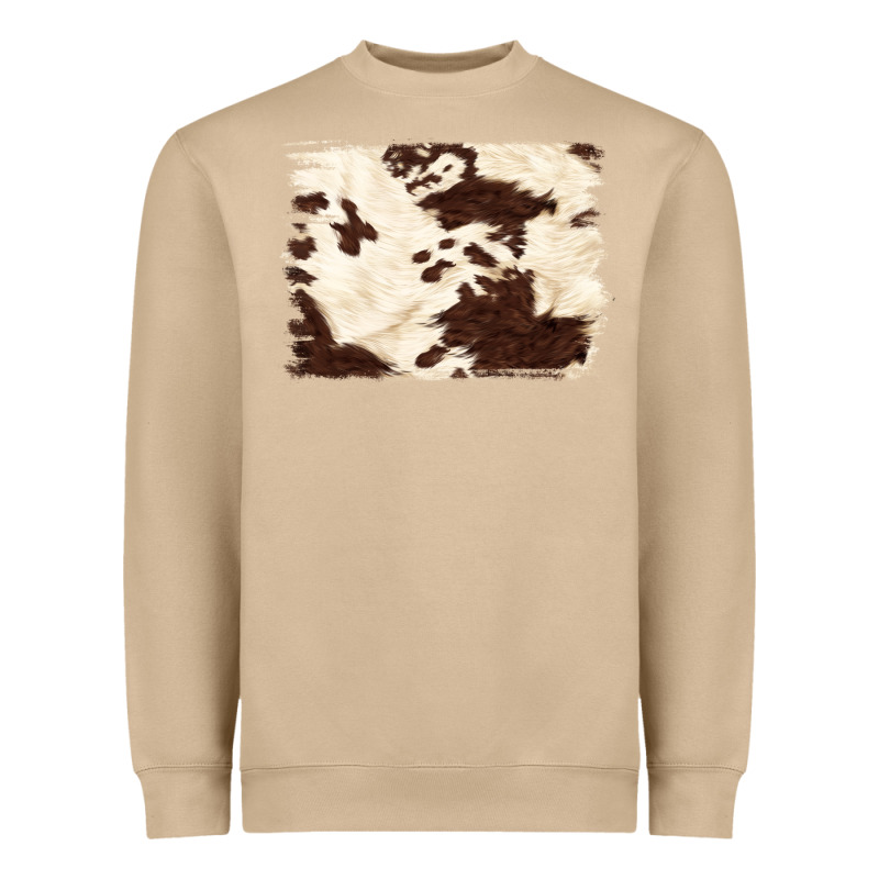 Brown Cowhide Background Heavyweight Sweatshirt by NancyCooperArtShop | Teevron