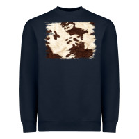 Navy brown cowhide background Heavyweight Sweatshirt - NancyCooperArtShop