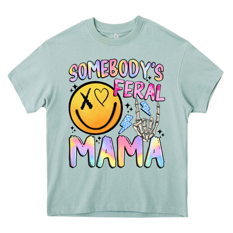 Somebody's Feral Mama Heavy Core Tee by JahusDesignShop | Teevron
