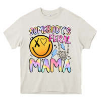 Cream somebody's feral mama Heavy Core Tee - JahusDesignShop