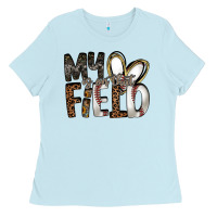 Baby Blue my is on that field Ladies Tee - RacoonDesign