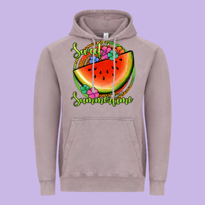 Sweet Summertime Watermelon Vintage Hoodie Designed By Jasminsmagicworld