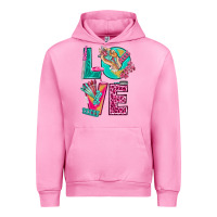 Fuchsia Pink love with nail elements bbs Urban Hoodie - BundleAndBundleShop