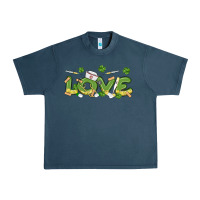 Midnight Navy st patricks love nurse Urban Heavy Tee - MaliasSmallBusiness
