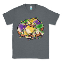 Charcoal Heather mardi gras king cake Classic Tee - MaliasSmallBusiness