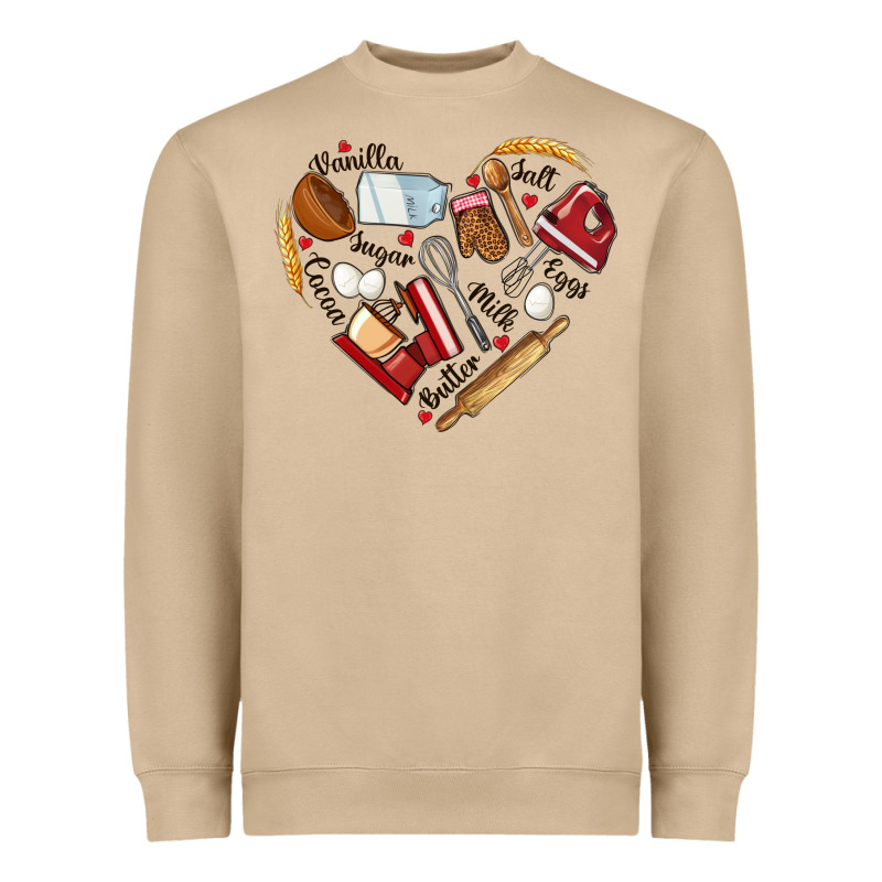 Bake Tools Hearts Heavyweight Sweatshirt by NancyCooperArtShop | Teevron