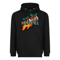 Black Wild about Football Heavyweight Hoodie - HowdyJamesFarm