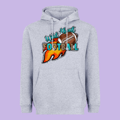 Wild About Football Heavyweight Hoodie Designed By Howdyjamesfarm