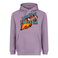 Lavender Wild about Football Heavyweight Hoodie - HowdyJamesFarm