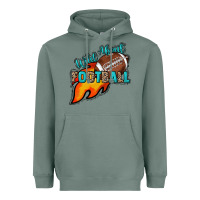 Sage Wild about Football Heavyweight Hoodie - HowdyJamesFarm