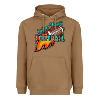 Toasted Coconut Wild about Football Heavyweight Hoodie - HowdyJamesFarm