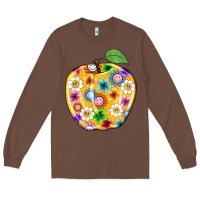 Chestnut colorful flora apple teacher Long Sleeve Tee - NancyCooperArtShop