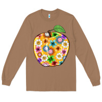 Toasted Coconut colorful flora apple teacher Long Sleeve Tee - NancyCooperArtShop