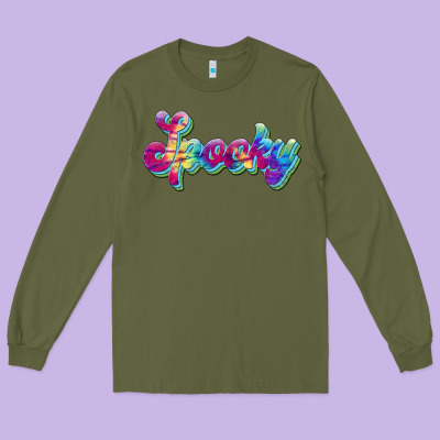 Spooky Long Sleeve Tee Designed By Jahusdesignshop