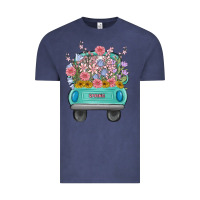 Vintage Denim truck with flowers malia Vintage Tee - MaliasSmallBusiness