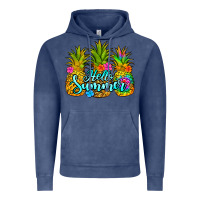 Vintage Denim hello summer pineapple Vintage Hoodie - Jasminsmagicworld