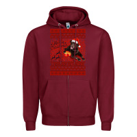 Burgundy Merry Christmas Labrador Retriever Zipper Hoodie - Bettercallsaul