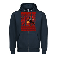 Navy Merry Christmas Labrador Retriever Zipper Hoodie - Bettercallsaul