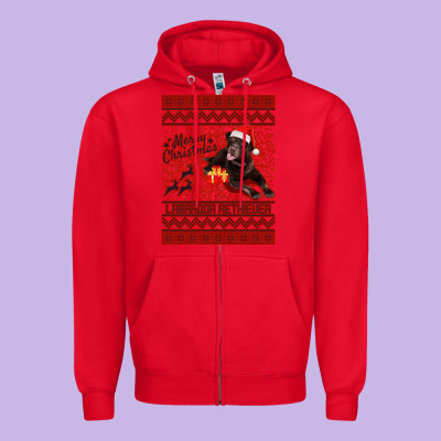 Merry Christmas Labrador Retriever Zipper Hoodie Designed By Bettercallsaul