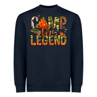 Navy camp fire legend Heavyweight Sweatshirt - NancyCooperArtShop