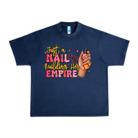 Navy just a nail boss building her empire Urban Heavy Tee - MaliasSmallBusiness