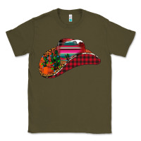 Army Green Christmas Cowboy Classic Tee - CowhideDigitalArt