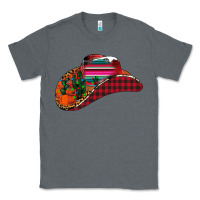 Charcoal Heather Christmas Cowboy Classic Tee - CowhideDigitalArt