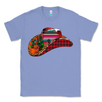 Colony Blue Christmas Cowboy Classic Tee - CowhideDigitalArt