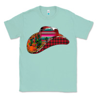 Seafoam Christmas Cowboy Classic Tee - CowhideDigitalArt