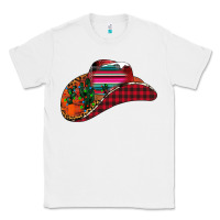 White Christmas Cowboy Classic Tee - CowhideDigitalArt