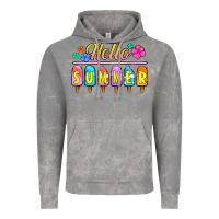 Cloud Rock hello summer popsicles Vintage Hoodie - Jasminsmagicworld
