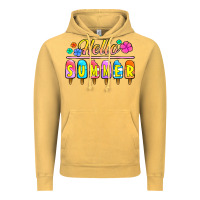 Hello Summer Popsicles Vintage Hoodie | Teevron