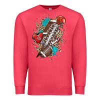 Cardinal Football lightning bolt leopard Premium Sweatshirt - HowdyJamesFarm
