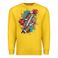 Lemon Football lightning bolt leopard Premium Sweatshirt - HowdyJamesFarm
