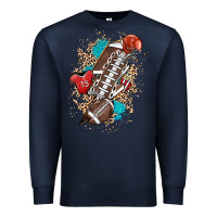 Navy Football lightning bolt leopard Premium Sweatshirt - HowdyJamesFarm
