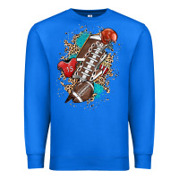 True Royal Football lightning bolt leopard Premium Sweatshirt - HowdyJamesFarm