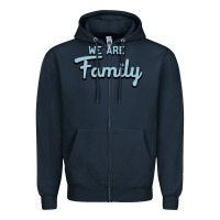 Navy We Are Family Zipper Hoodie - Bettercallsaul