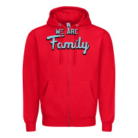 Red We Are Family Zipper Hoodie - Bettercallsaul