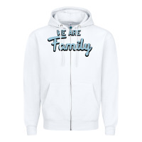 White We Are Family Zipper Hoodie - Bettercallsaul