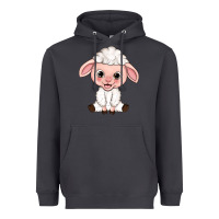 Smoke Cartoon Lamb Heavyweight Hoodie - HowdyJamesFarm