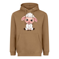 Toasted Coconut Cartoon Lamb Heavyweight Hoodie - HowdyJamesFarm
