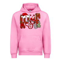 Fuchsia Pink christmas love nurse bbs Urban Hoodie - BundleAndBundleShop