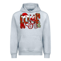Heather Grey christmas love nurse bbs Urban Hoodie - BundleAndBundleShop