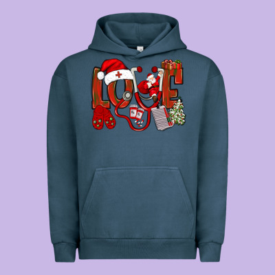 Christmas Love Nurse Bbs Urban Hoodie Designed By Bundleandbundleshop