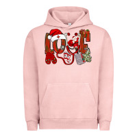 Pigment Salmon christmas love nurse bbs Urban Hoodie - BundleAndBundleShop