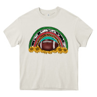Cream merry christmas sunflower rainbow Heavy Core Tee - BarkalooDesign