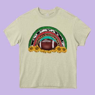 Merry Christmas Sunflower Rainbow Heavy Core Tee Designed By Barkaloodesign