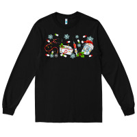 Black christmas nurse Long Sleeve Tee - MaliasSmallBusiness